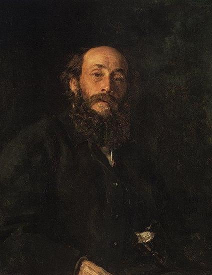 llya Yefimovich Repin Portrait of painter Nikolai Nikolayevich Ghe Germany oil painting art